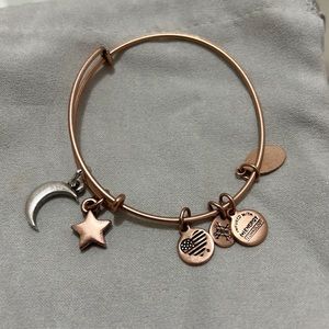 Alex and Ani star and moon bracelet